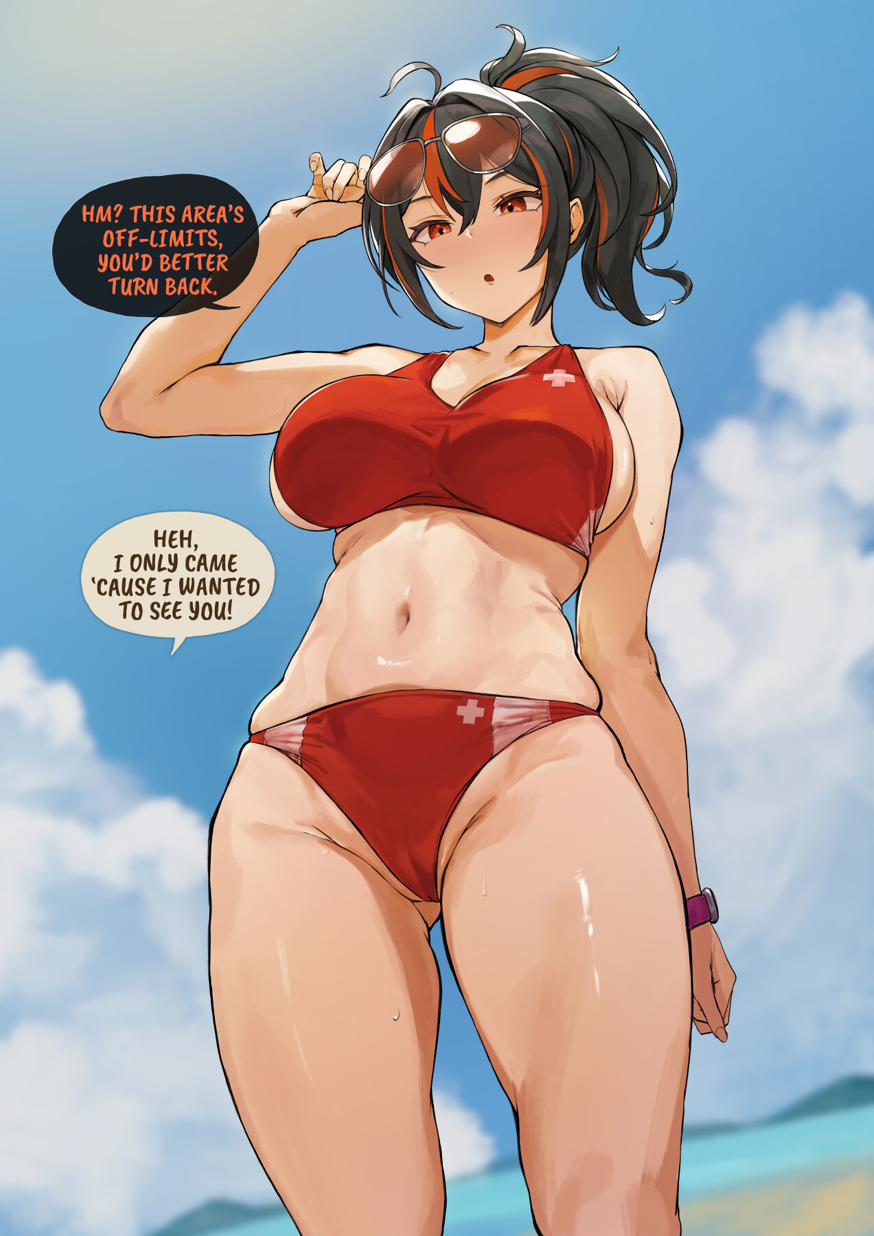 Hentai Manga Comic-Zhu Yuan - Beach Restricted Area!-Read-1